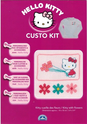 Kitty with flowers hello - kitty,