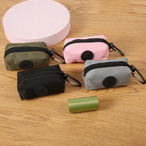 Canvas dog poop bag holder - poop,